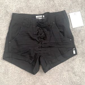 Black, Lace up One Teaspoon shorts, size 22